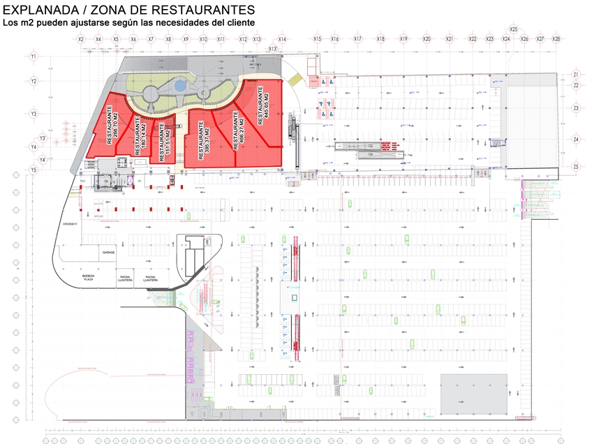 Explanada zona de restaurantes